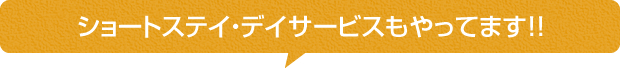 ショートステイ、デイサービスもやっています